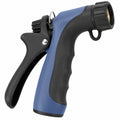 Pistola irrigazione da giardino blu e nera in plastica con impugnatura ergonomica