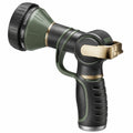 Pistola irrigatrice 20 cm in plastica verde e nera con getti regolabili per giardino