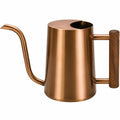 Annaffiatoio 1.5 L in metallo color rame con manico in legno - beccuccio lungo per piante da interno