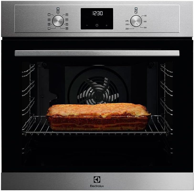 Piekarnik do zabudowy, COH3H54TX, Electrolux, 72 l, Srebrny, stal nierdzewna, oświetlenie LED, funkcja grilla