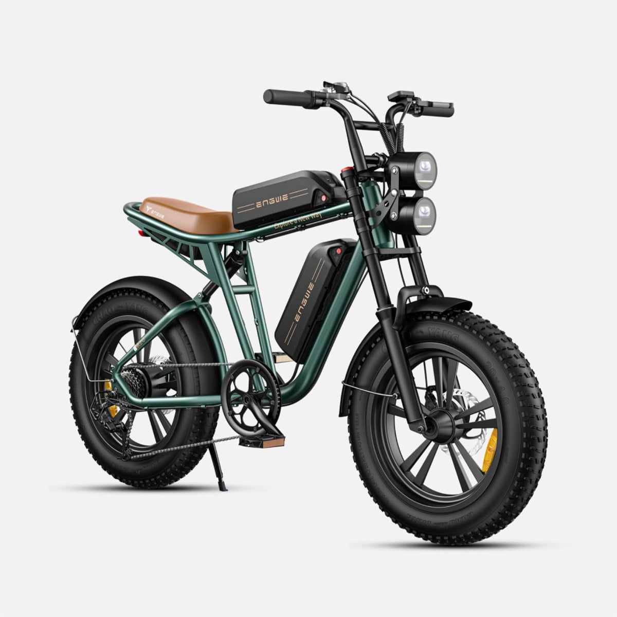 ENGWE, Rowery elektryczne, M20/M1, 48 V, 26 Ah, 13 AH, Zielony/Czarny/Brązowy, aluminium