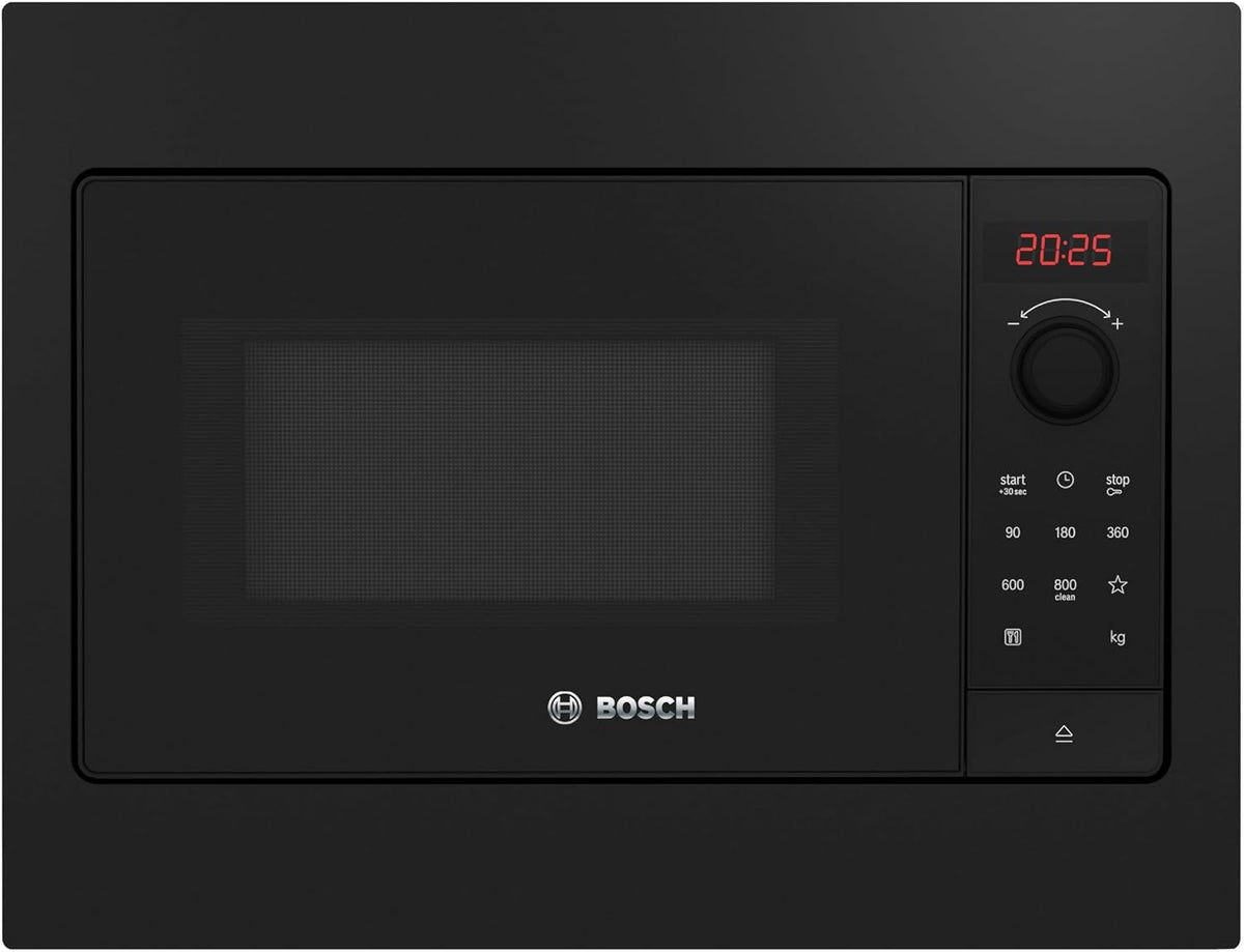 Bosch, Kuchenka mikrofalowa, BFL523MB4, 50 x 38 cm, Czarny / Czerwony, oświetlenie LED, pilot zdalnego sterowania