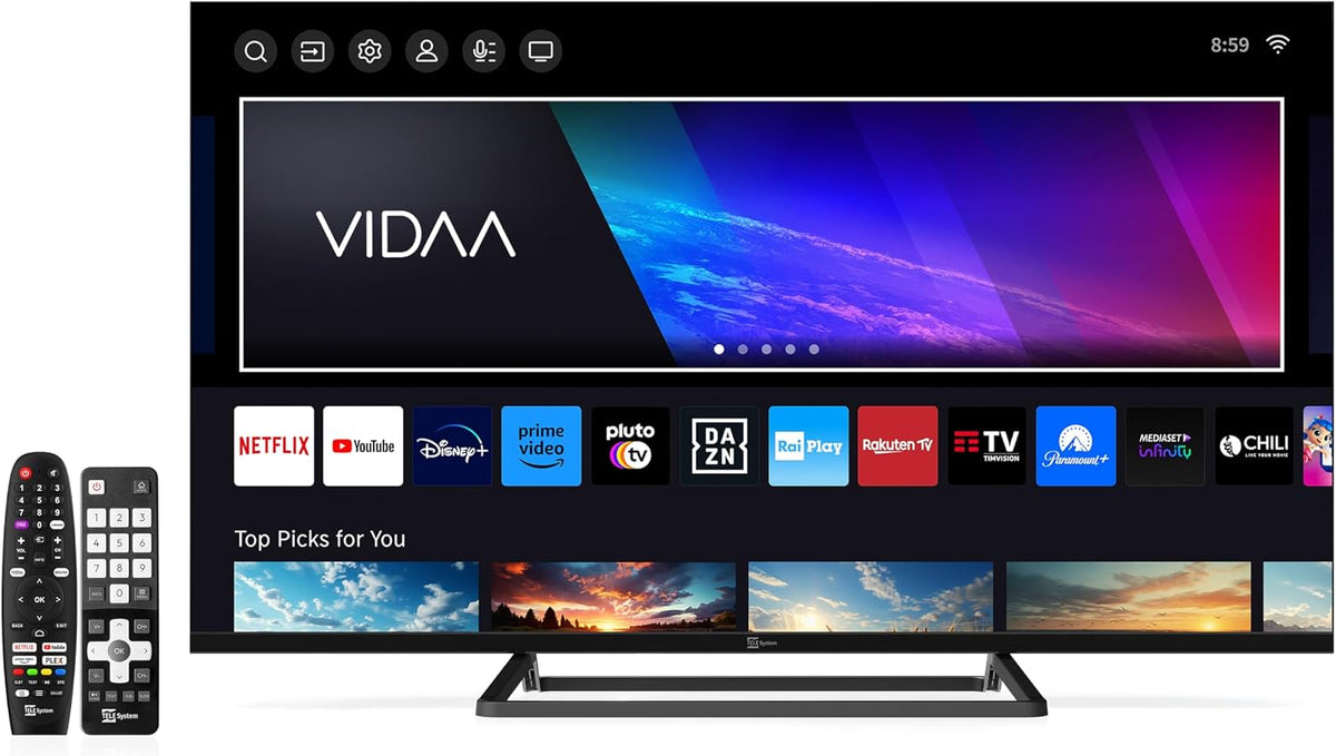 TELE System, Telewizor Smart TV, TS40FLFHDSMV13, 40 cali, Czarny, USB, pilot zdalnego sterowania