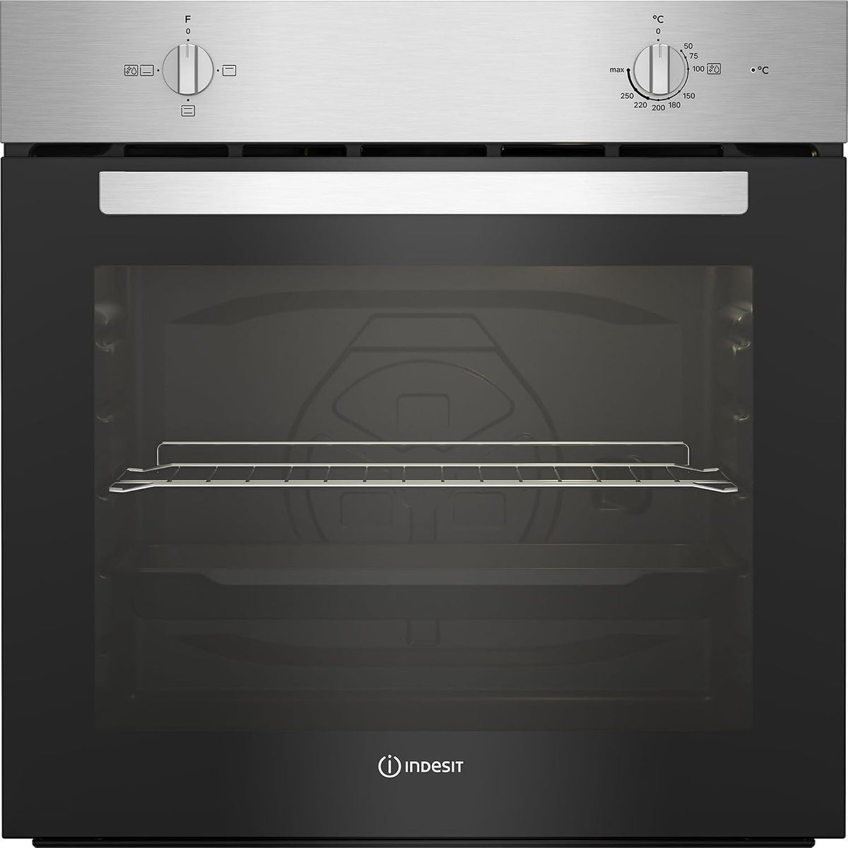 Piekarnik do zabudowy, 22RE, Indesit, 95 x 50 mm, Czarny, stal nierdzewna, timer