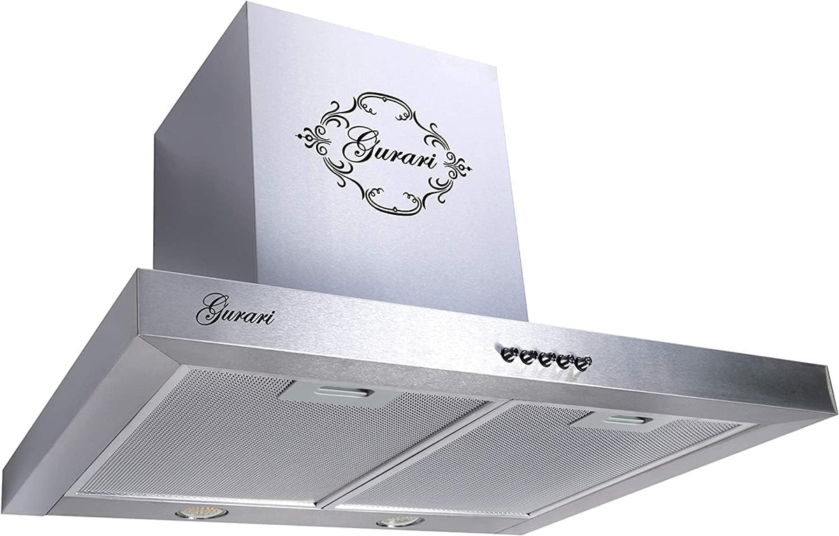 Gurari, Okap kuchenny, 60 cm, Srebrny, stal nierdzewna, oświetlenie LED
