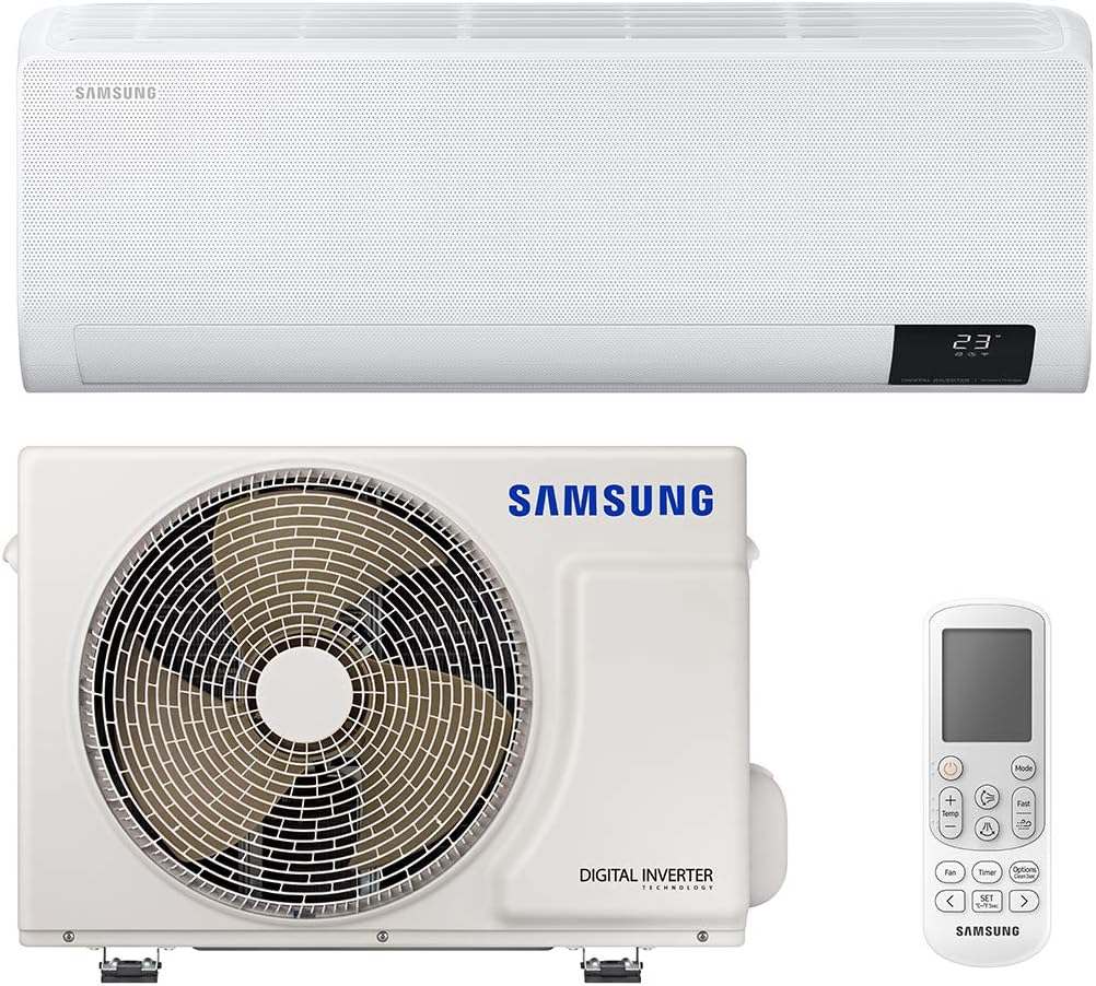 Samsung, Klimatyzator, R32, 18000 BTU, 105,5 x 29,9 x 21,5 cm, 12,2 kg, Biały, Wi-Fi, pilot zdalnego sterowania