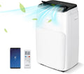 COSTWAY, Klimatyzator, 12000 BTU, 120 m, 5 W, Biały, oświetlenie LED, Wi-Fi, pilot zdalnego sterowania, timer, 5 w 1