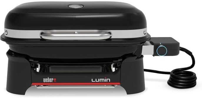 Weber, Elektryczne grille zewnętrzne, 43 × 32 cm, Czarny, funkcja grilla