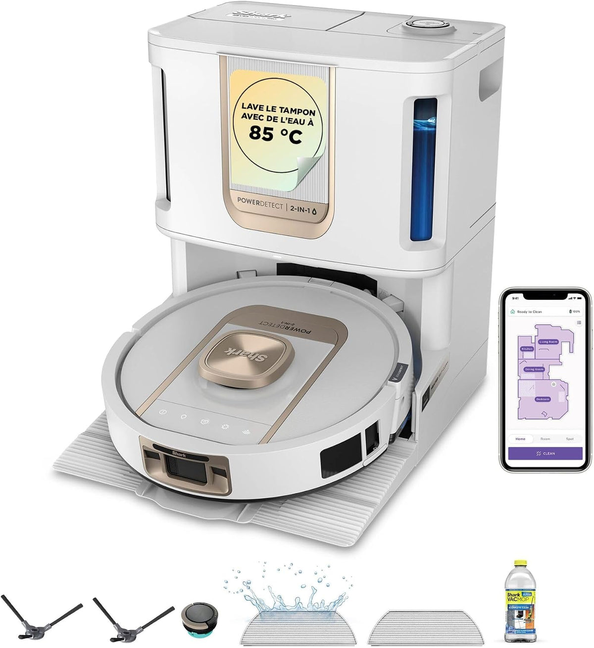 Robot sprzątający, AV2910XEEUWH, Shark, 355 ml, Czarny