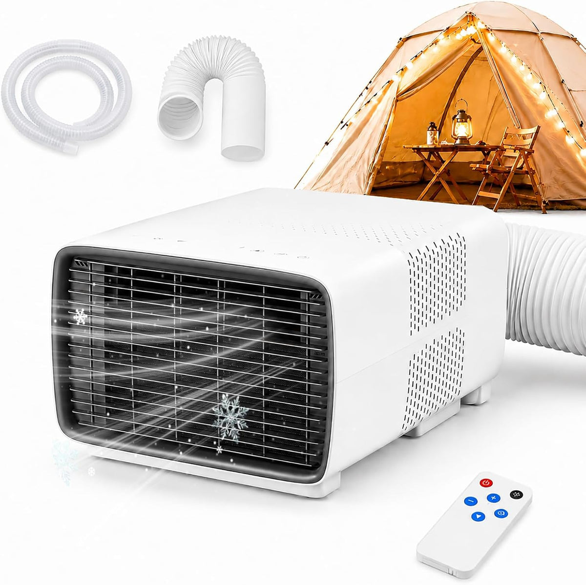 Biurko, 1-12H, HCAUYNN, 900 W, 45 dB, 400 × 300 × 255 mm, Biały, oświetlenie LED, pilot zdalnego sterowania