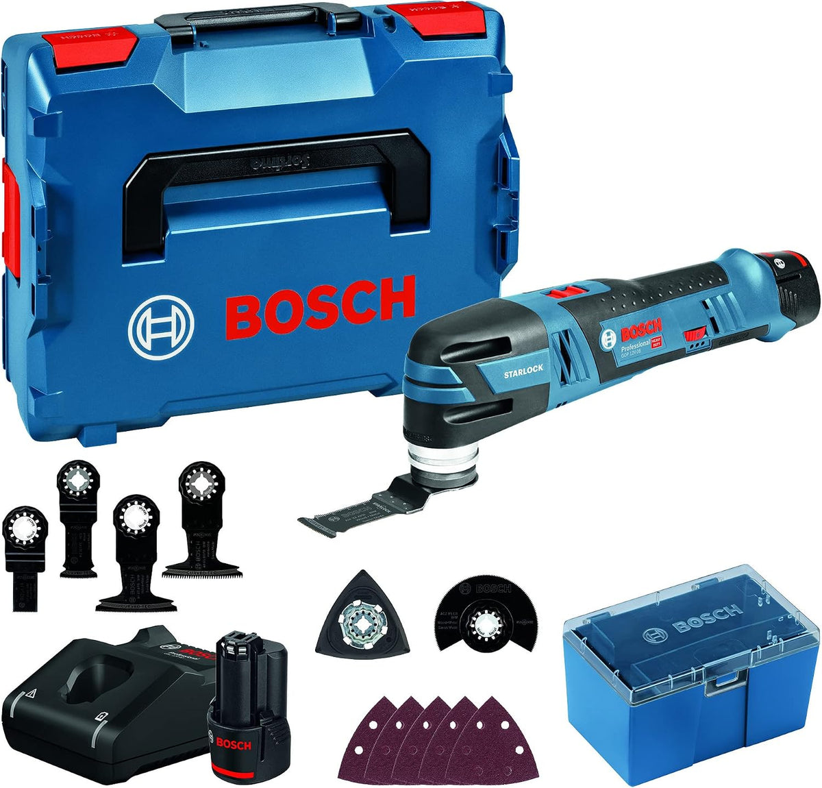 Narzędzia obrotowe, Bosch Professional, 12 V, 3.0 Ah, 2,5 Ah, Niebieski/Czarny/Czerwony, metal