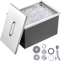 Zestawy wiaderek do lodu, VEVOR, 43,5 l, 20 mm, 14,8 kg, Srebrny/Czarny, aluminium