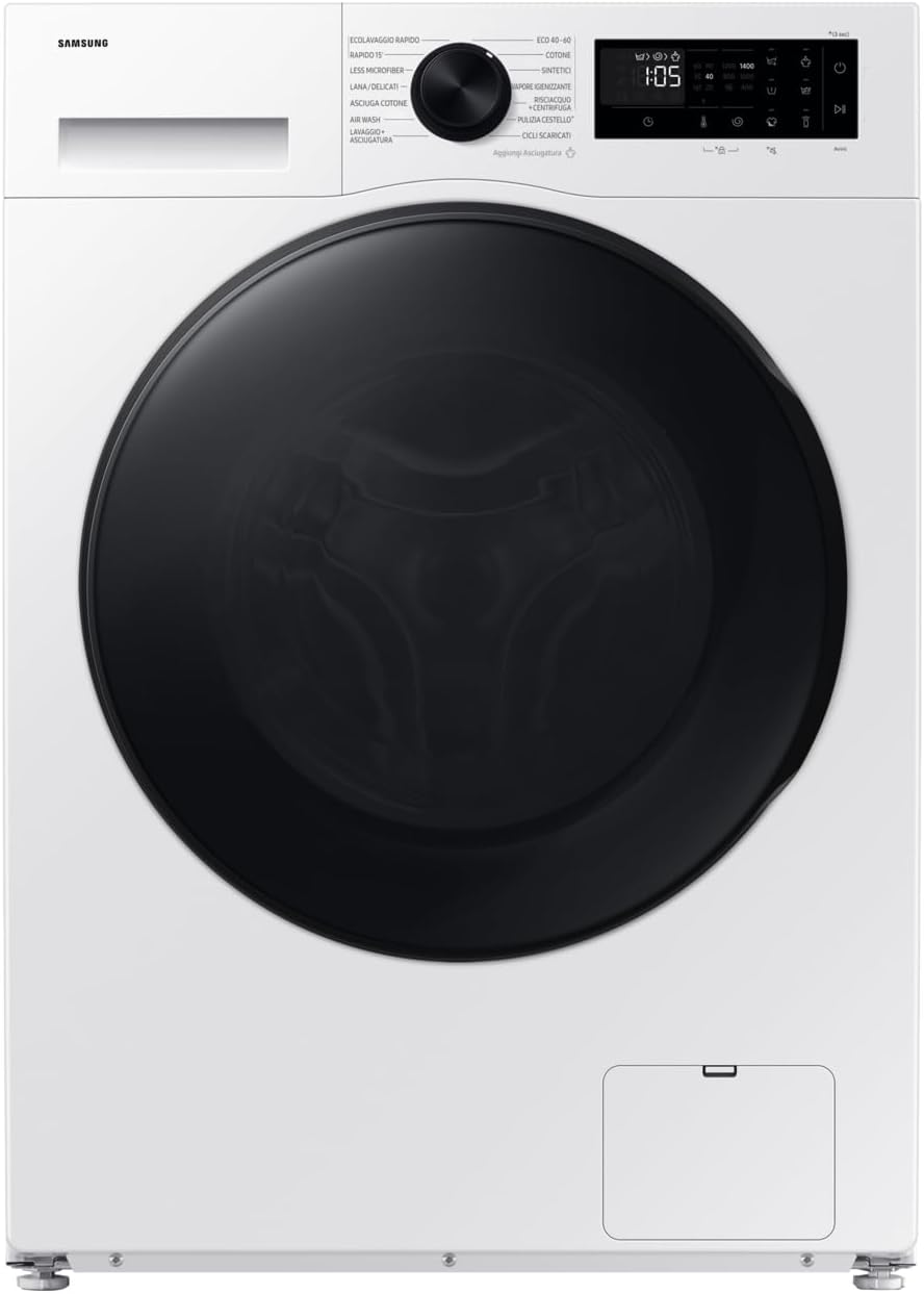 Pralka, DV90DG52A0TE, Samsung, 60 l, 9 kg, 2 W, Czarny, oświetlenie LED, Wi-Fi, 2 w 1