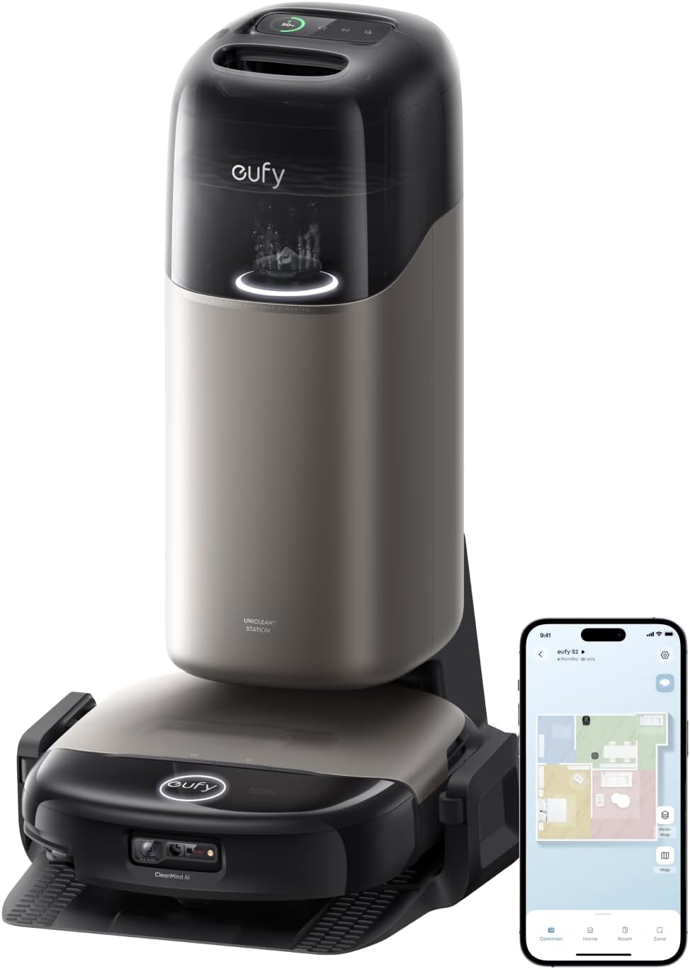 Robot sprzątający, eufy, 12 W, 5 cm, 240 obr./min, Czarny/Szary, 2 w 1