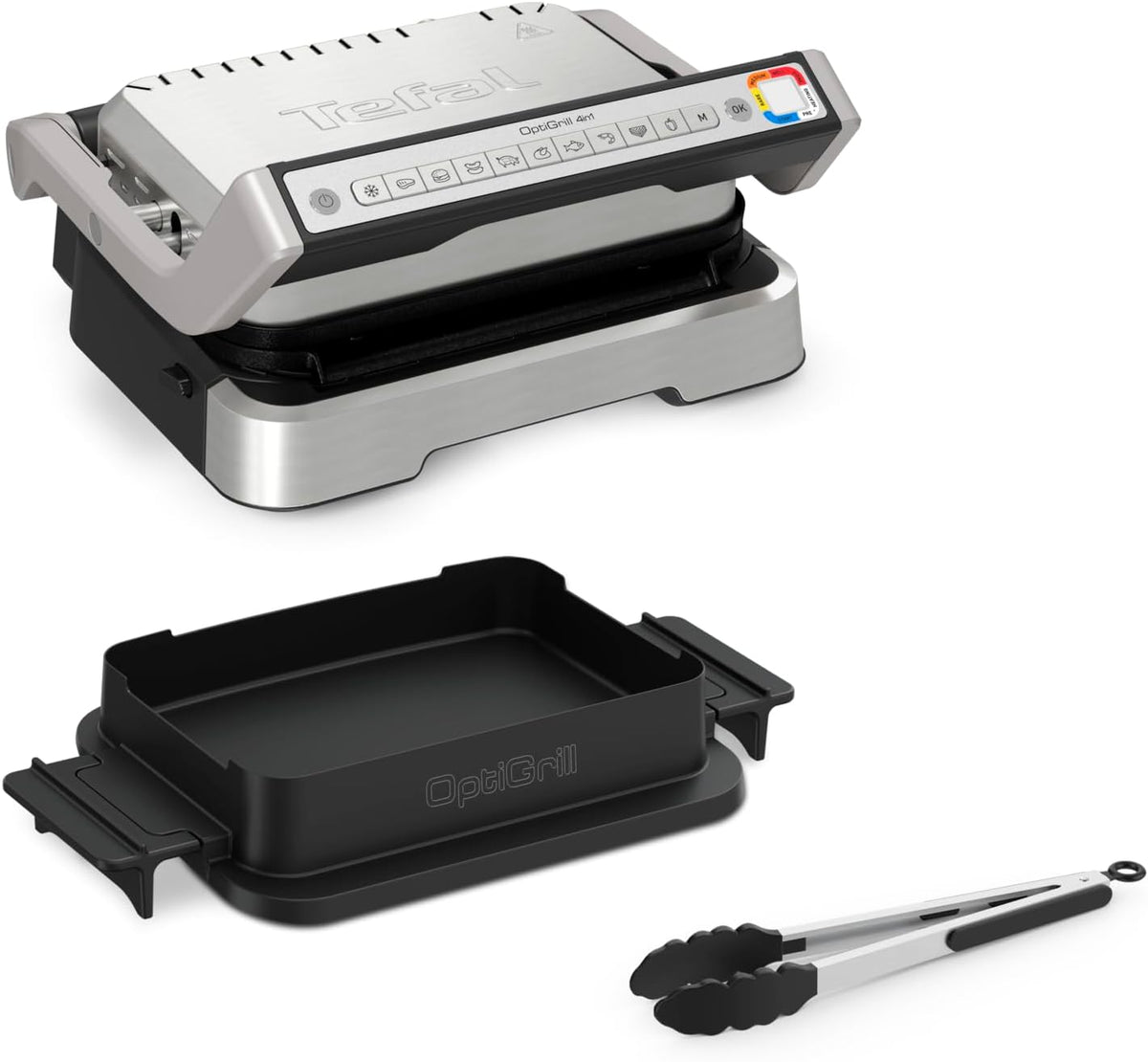 Grille, GC776D10, Tefal, 2100 W, 600 cm, Srebrny/Czarny, funkcja grilla