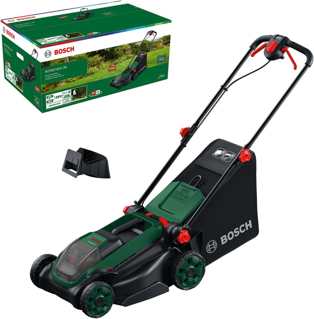 Bosch, Kosiarki rotacyjne, ROTAK18, 38 cm, 40 l, Czarny, praca bezprzewodowa