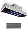 Okap kuchenny, KLARSTEIN, 77 cm, 75 W, 59 dB, Srebrny / Czarny, stal nierdzewna, oświetlenie LED
