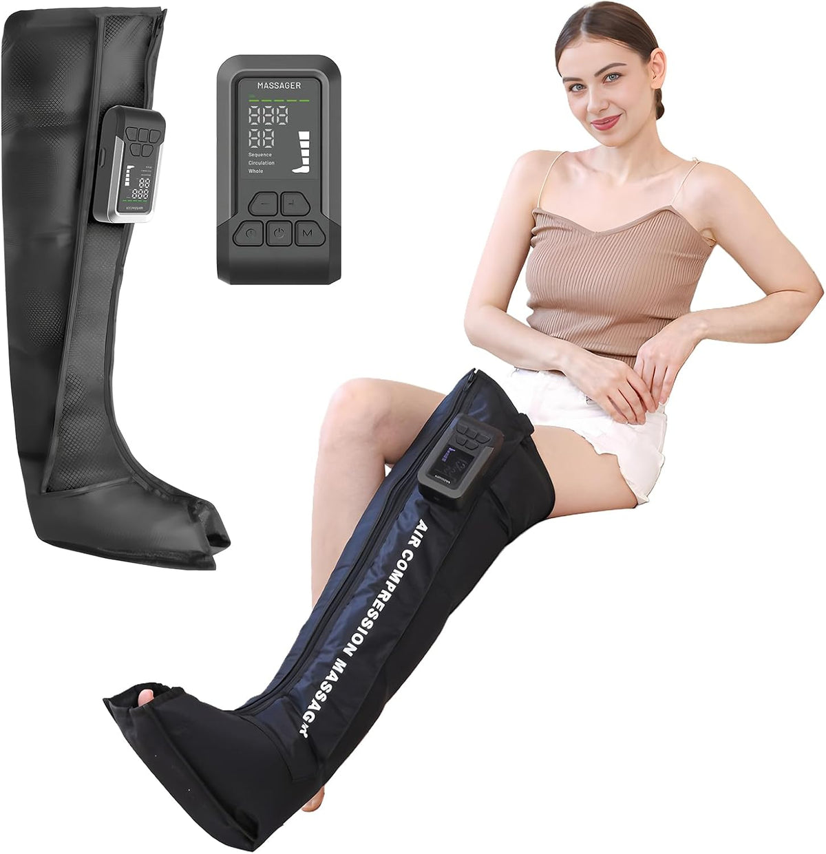 Elektryczne masażery do stóp, BeSokar, 60 cm, Czarny, praca bezprzewodowa
