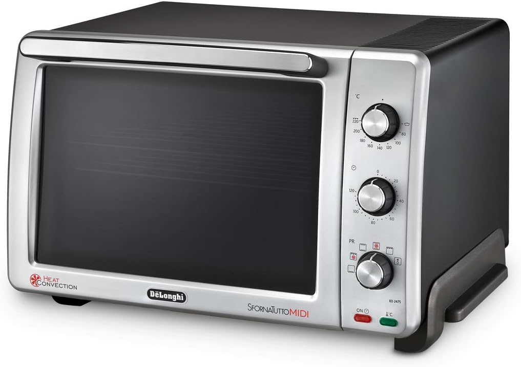 De'Longhi, Mini piekarniki, 24 l, 2000 W, Srebrny, funkcja grilla, automatyczne wyłączanie