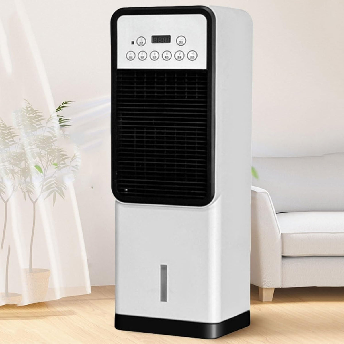 ZJUNLI, Klimatyzator przenośny, 23 × 19 × 70 cm, 220 V, 000 BTU, Biały