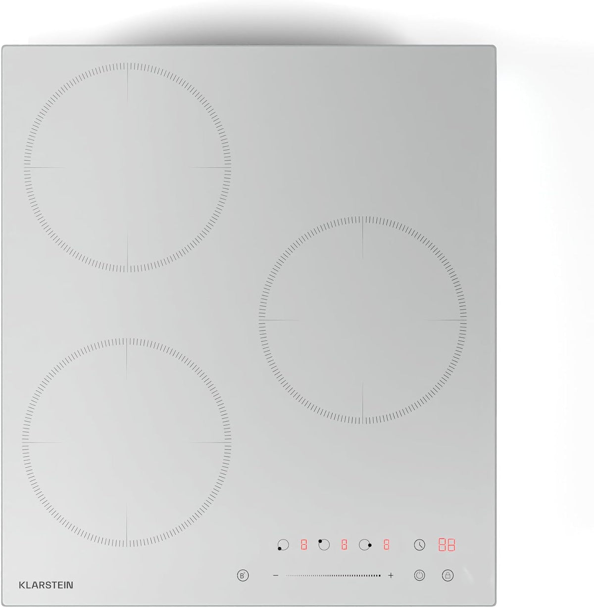 Klarstein, Płyta indukcyjna, 6600 W, 45 x 6 x 51 cm, 6,7 kg, Biały, timer, automatyczne wyłączanie, zabezpieczenie przed przegrzaniem