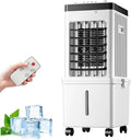 Générique, Klimatyzator przenośny, 15 l, 3 W, 65 dB, Biały, oświetlenie LED, pilot zdalnego sterowania, automatyczne wyłączanie, 3 w 1