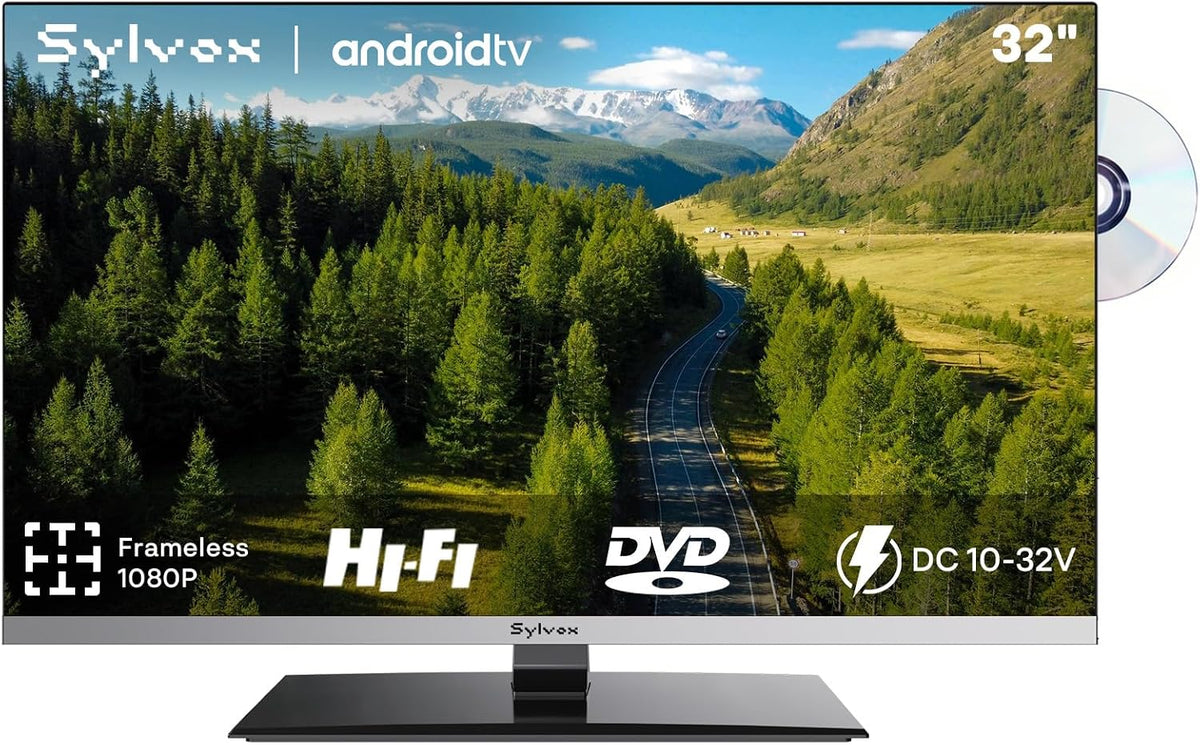 Telewizor Smart TV, 1080P, SYLVOX, 32 cale, 12 V, Czarny