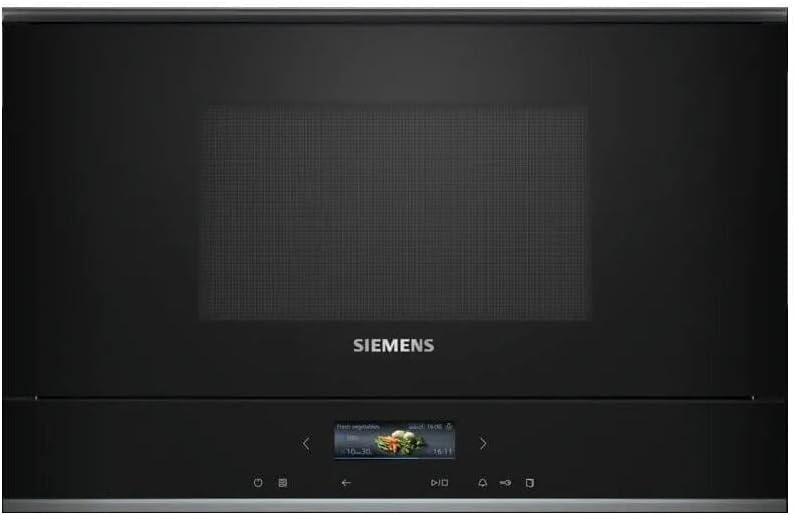 SIEMENS, Kuchenka mikrofalowa, IQ700, 10 W, Czarny / Srebrny