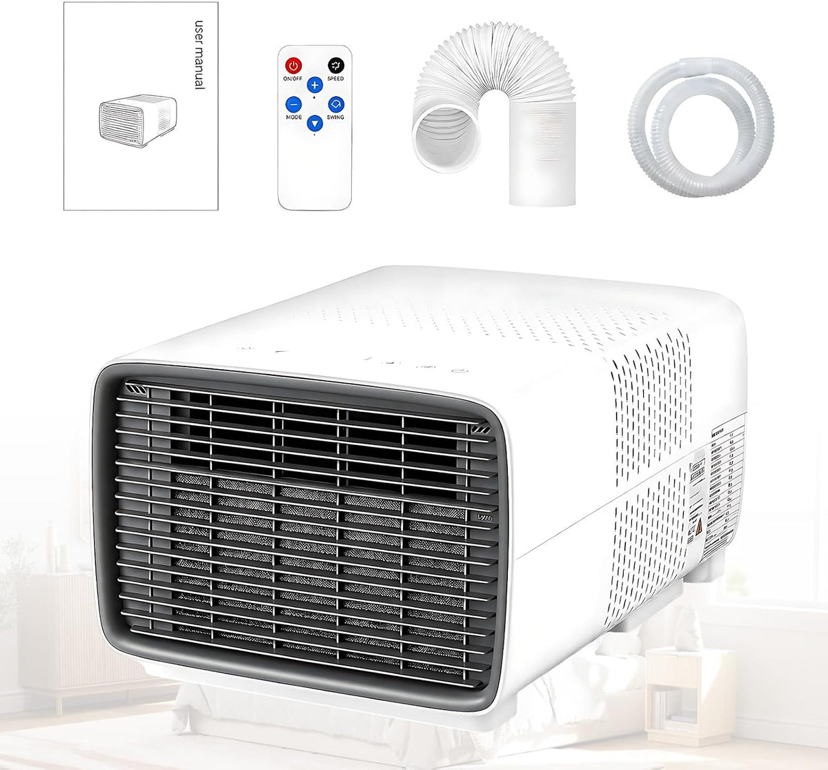 Acentesoft, Klimatyzator przenośny, 2700 BTU, 9 KG, Biały