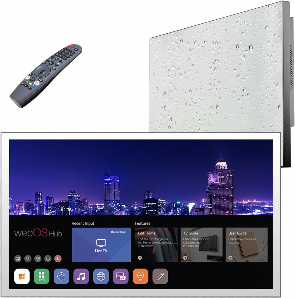 Soulaca, Telewizor Smart TV, 1080P, 24 cali, 2.4 G, 230 V, Czarny, USB, Bluetooth, Wi-Fi