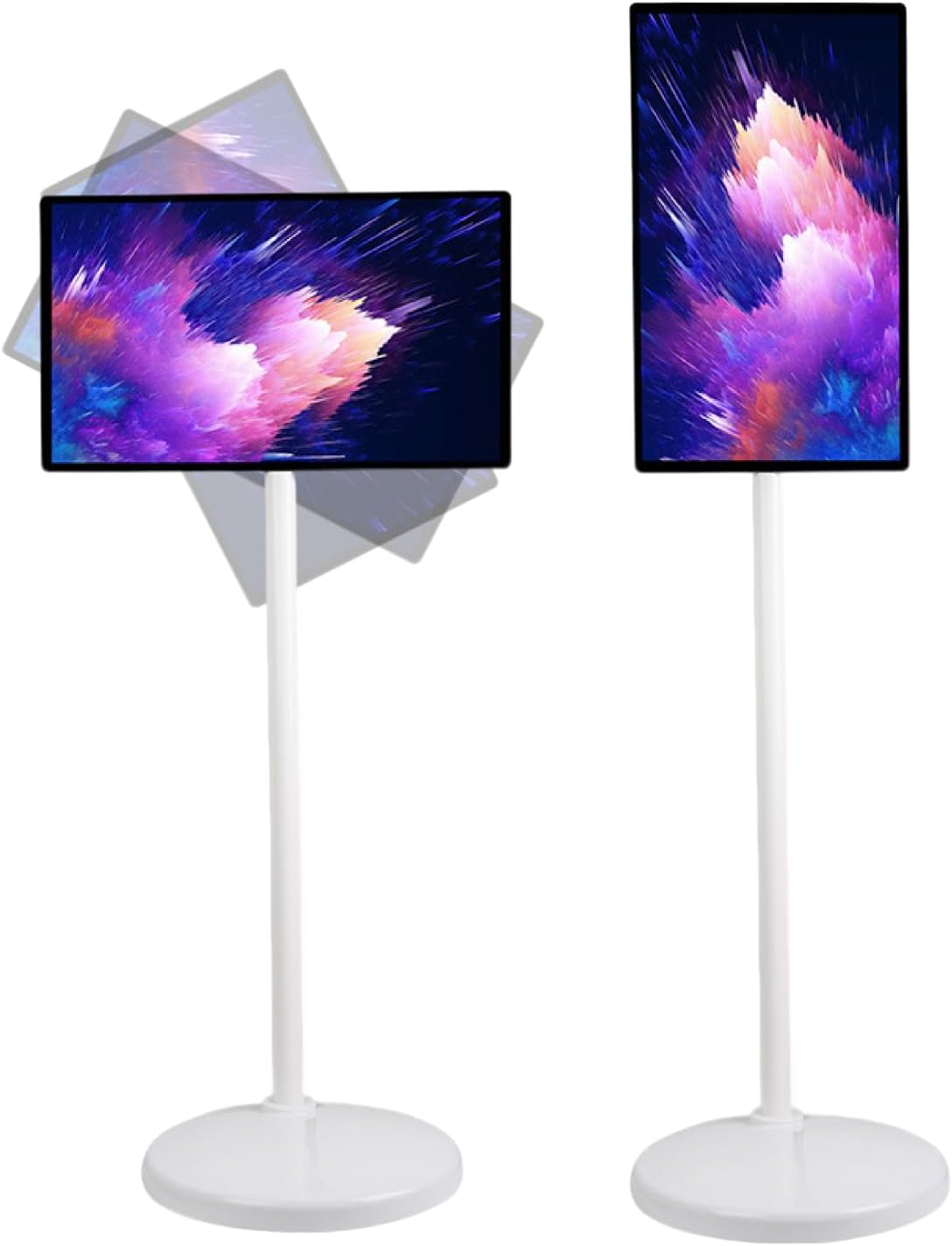 KUSOLE, Telewizor Smart TV, 128GB, 24 cale, Biały, metal, USB, pilot zdalnego sterowania, praca bezprzewodowa