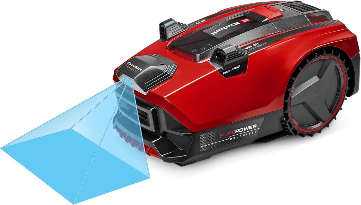 Einhell, Kosiarki automatyczne, 18 V, 600 m, 4,0 Ah, Czerwony/Czarny, USB, Wi-Fi