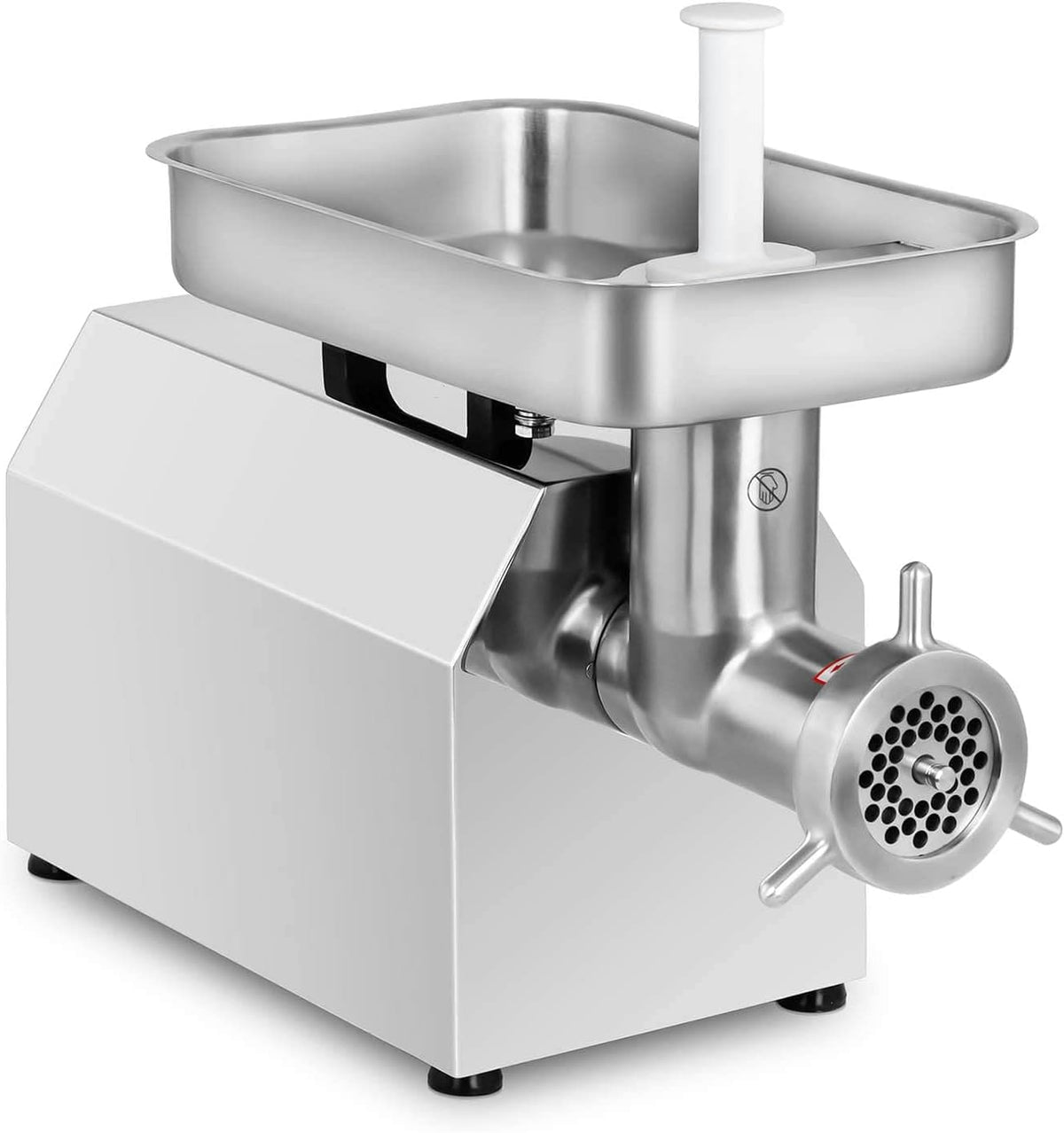 Royal Catering, Maszynka do mielenia mięsa, MM480, 1100 W, 480 kg, 8 mm, Srebrny, stal nierdzewna, funkcja grilla