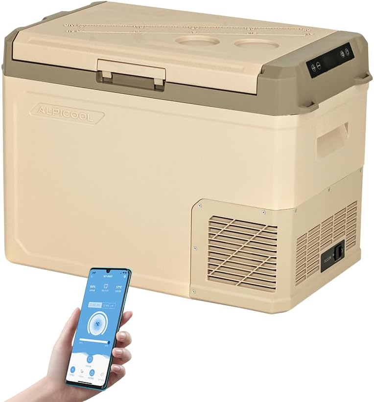 Alpicool, Lodówka, GE40, 40 L, 24 V, Beżowy