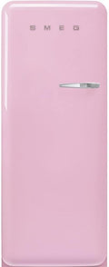 Smeg, Lodówka, 270 litrów, 2 kg/24h, 90 W, Różowy, 1 szuflad, oświetlenie LED