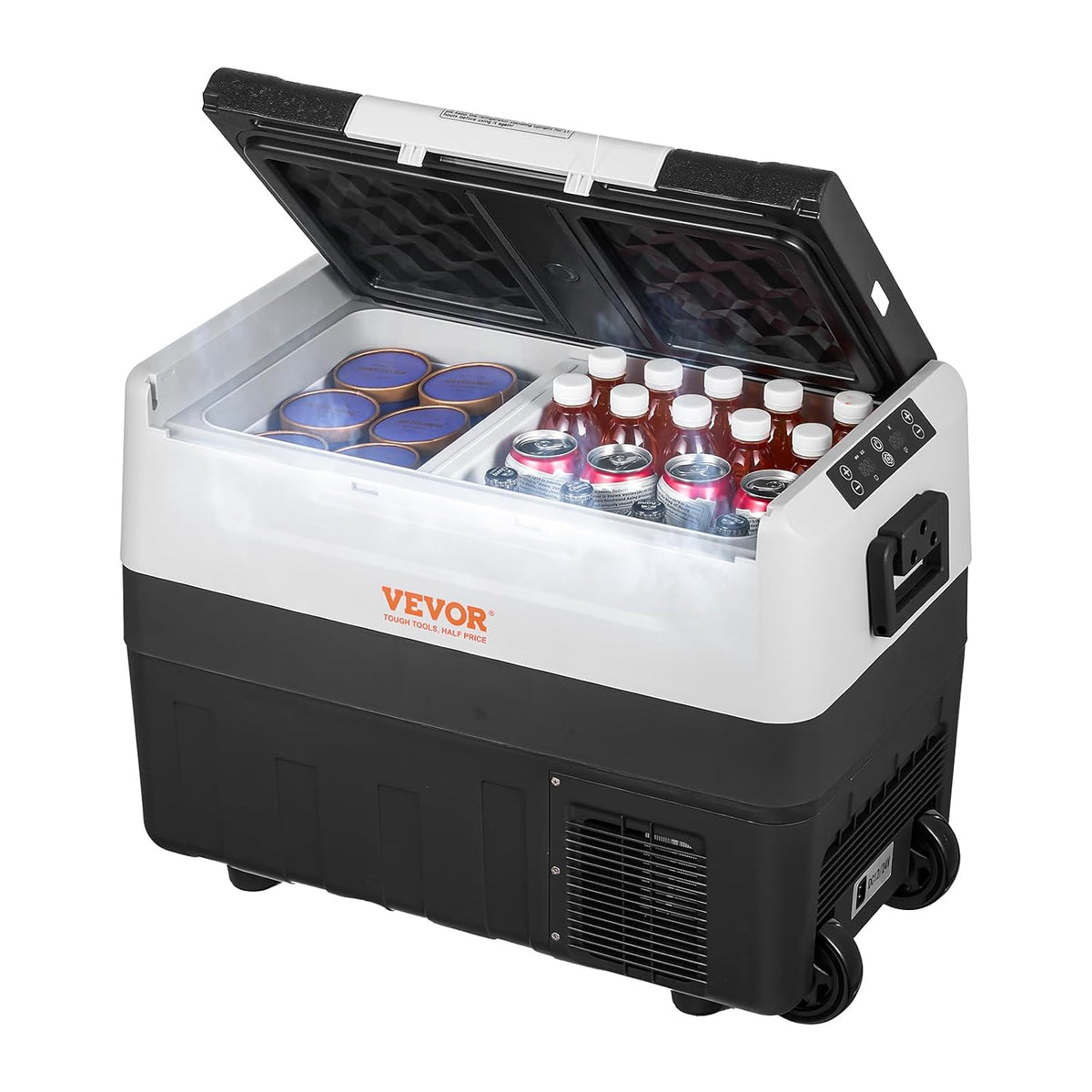VEVOR, Lodówka, 45 l, 24 V, 0,6 kW, Czarny/Biały, kompresor