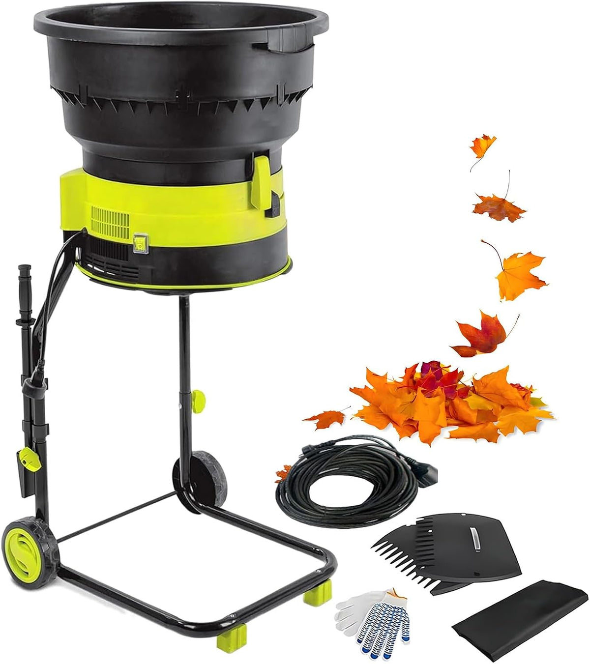 Maszyny do rozdrabniania, 54 cm, 2500 W, 208 l, Czarny