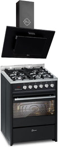 Gurari, Okap kuchenny, 60 cm, 60 l, 4,0 kW, Czarny, metal, funkcja grilla