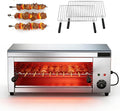 YXYLJOZ, Grill elektryczny, 45 x 24,5 cm, 2000 W, Srebrny, stal nierdzewna, regulowana wysokość, funkcja grilla