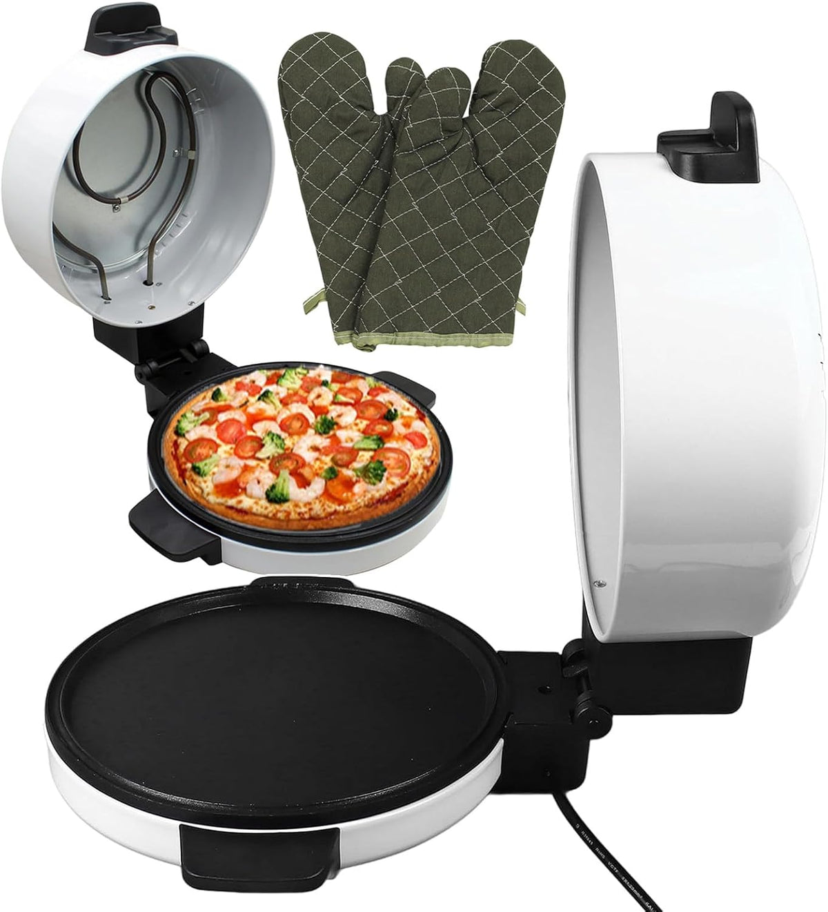 forplubossmmp, Piec do pizzy, 11.8 cali, 2000 W, Biały