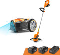 Lawnmaster, Kosiarki automatyczne, 24 V, 20 mm, 3 W, Pomarańczowy/Czarny/Srebrny, regulowana wysokość, praca bezprzewodowa, 3 w 1