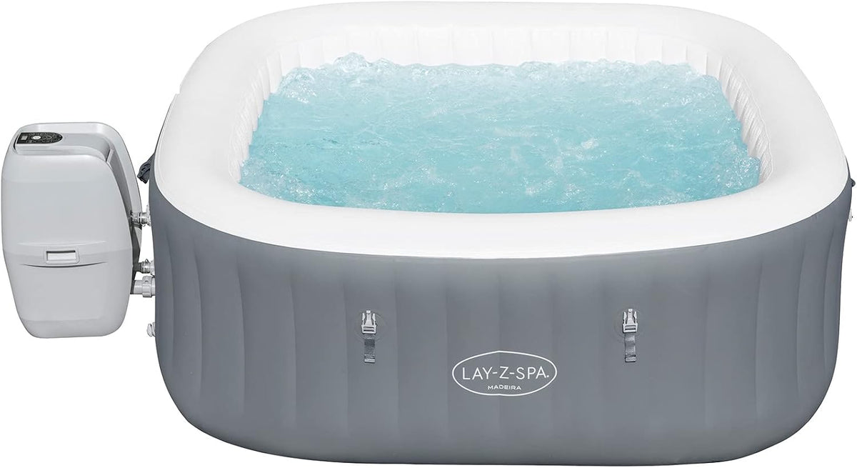 Bestway, Wanny z hydromasażem, 180 x 180 x 66 cm, 778 l, 807 kg, Szary/Biały, timer