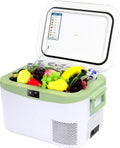 B BINGI, Lodówka, 12.8 l, 24 V, 43 cm, Biały/Zielony, oświetlenie LED, kompresor