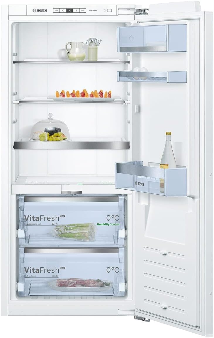 Bosch, Lodówka, KIF41ADD0, 187 l, 122,5 cm, Biały, oświetlenie LED