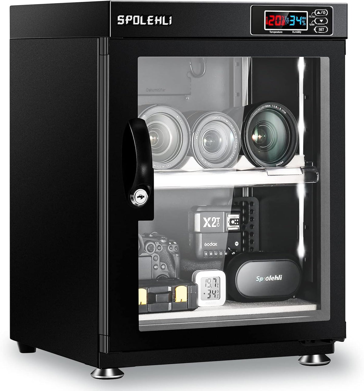 Spolehli, Osuszacz powietrza, 35 l, 54,5 cm, 7,1 kg, Biały, oświetlenie LED