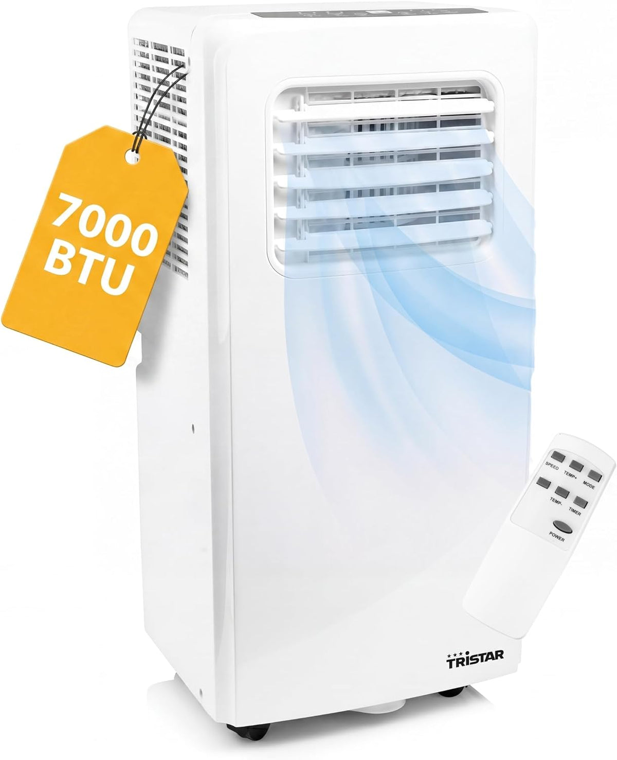 Tristar, Klimatyzator przenośny, AC-5478, 7000 BTU, 25 m, 3 W, Biały, 3 w 1