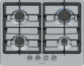 Bosch, Płyta grzewcza, PGP6B5K90, 60 cm, 3 kW, Srebrny, stal nierdzewna, automatyczne wyłączanie