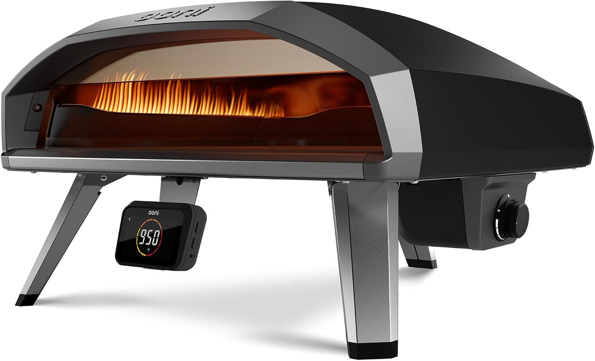 Piec do pizzy, Ooni, 53 cm, Czarny/Srebrny, Bluetooth, funkcja grilla