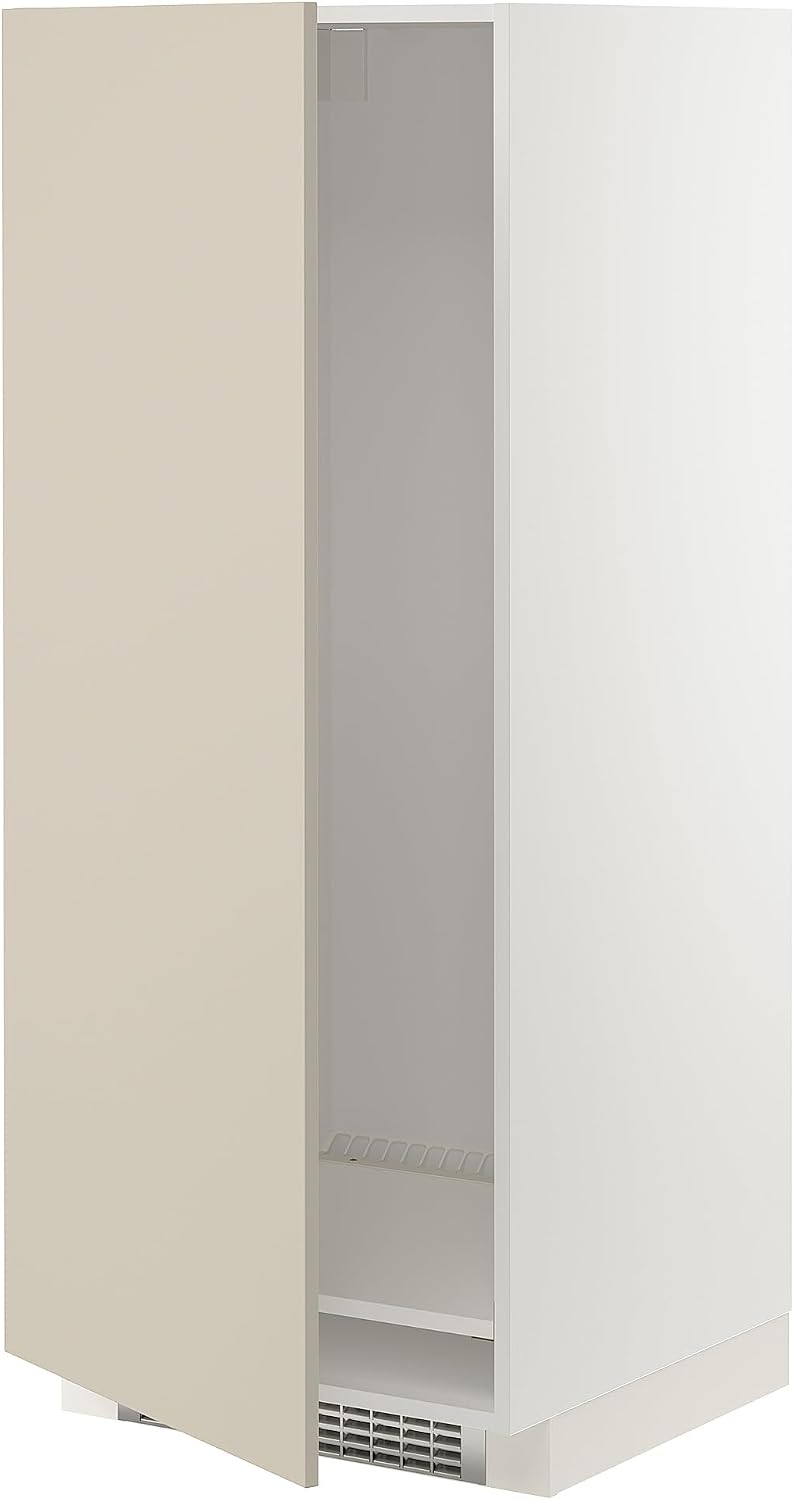 Protuning, Lodówka, 60 x 60 x 140 cm, Biały / Beżowy