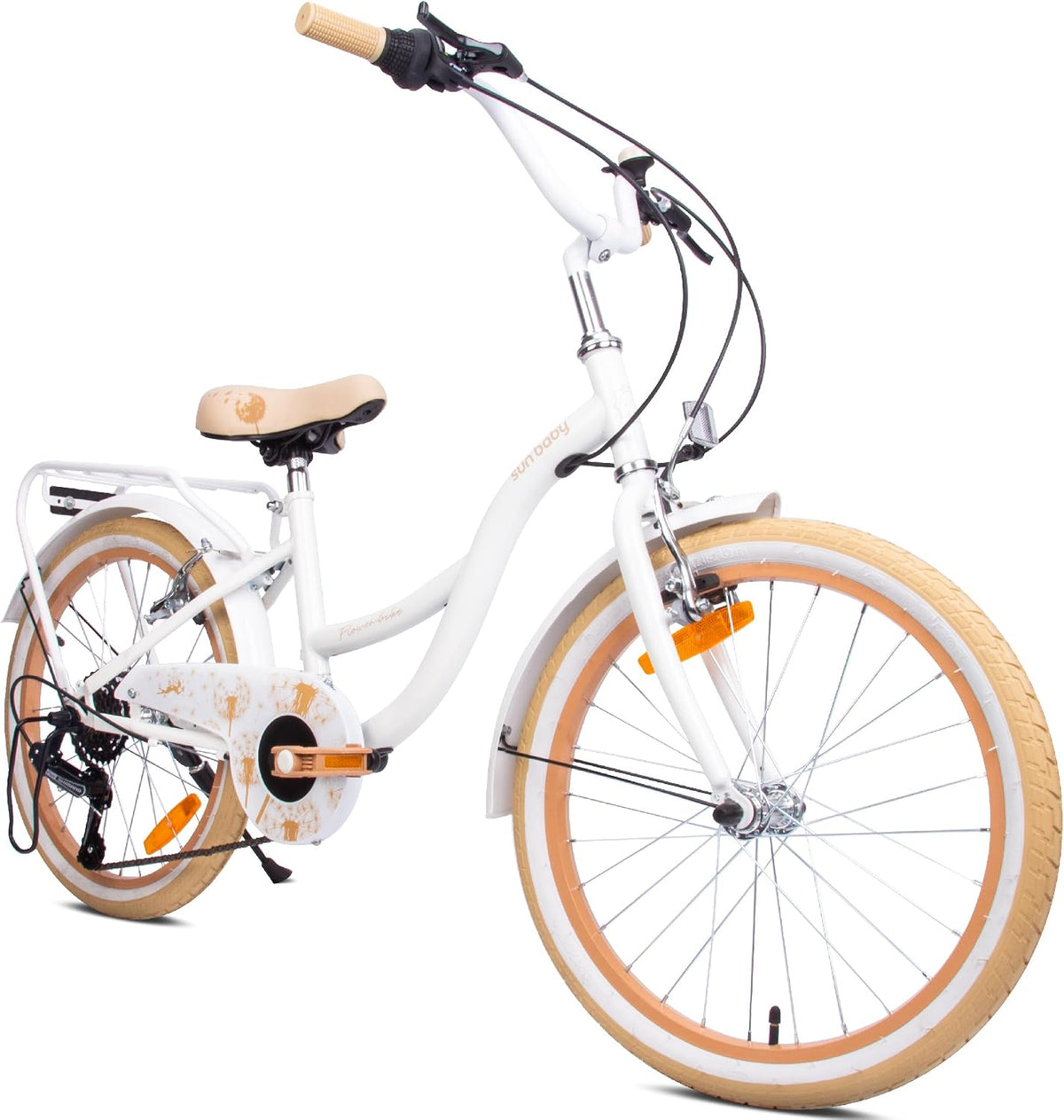 sun baby, Rowery do jazdy po asfalcie dla dzieci, 20 cali, 50 kg, Biały/Beżowy, metal